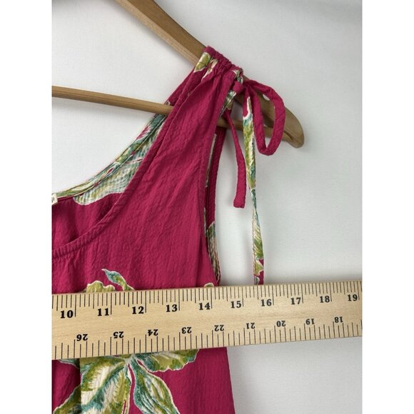 Faherty Dress Womens XS Lanai Seersucker Dress Orchid Blosson Tiered Pockets - Picture 5 of 16